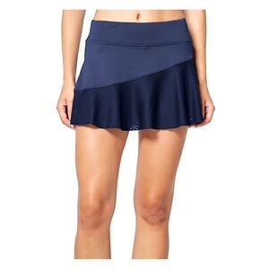 Lija Elite Multi Panel 13 Inch Dark & light Blue‎ Womens Tennis Skirt Large